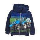 S&C Kinder-Sweatjacke „Blauer Traktor auf der...