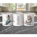 Personalisierte Tasse mit Fee & Einhorn –...