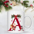 Personalisierte Weihnachtstasse mit Anfangsbuchstaben...