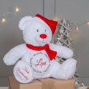 Personalisierter Weihnachtsbär mit Namen im Kranz |...