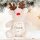 Personalisiertes Weihnachtsrentier 30 cm | Mit Namen & goldenen Sternen | Kuscheltier Geschenk zu Weihnachten