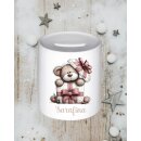 Personalisierte Spardose Weihnachten | Teddy im...