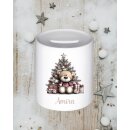 Personalisierte Spardose Weihnachten | Teddy mit...