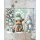 Thermobecher „Winter Puppy Mintgold“ | Rundum bedruckter Edelstahl-Tumbler mit Welpe, Schneemann & Geschenken | 590 ml