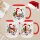 Personalisierte Weihnachtstasse mit Buchstabe & Name | Weihnachtsbecher mit Santa, Schneemann & Rentier | Geschenkidee zu Weihnachten