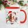 Personalisierte Weihnachtstasse mit Buchstabe & Name | Weihnachtsbecher mit Santa, Schneemann & Rentier | Geschenkidee zu Weihnachten