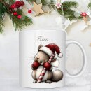 Personalisierte Weihnachtstasse mit Namen & Tiermotiv...