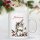 Personalisierte Weihnachtstasse mit Namen & Tiermotiv | 9 liebevolle Winterdesigns | Weihnachtsbecher für Kinder & Familie Einhorn Johanna – mit Zuckerstange & Weihnachtskranz