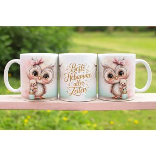 Tasse „Beste Hebamme aller Zeiten“ – liebevolles Dankeschön für Geburtshelferinnen mit Herz