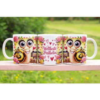 Tasse „Weltbeste Postbotin“ – fröhliches Geschenk für Zustellerinnen & Briefträgerinnen mit Herz