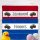 Personalisiertes Handtuch mit grünem Traktor und Namen – 100 % Baumwolle, Rot oder Blau, verschiedene Größen blau 50x100cm