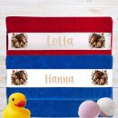 Personalisiertes Handtuch mit Boho Pferde-Motiv und Namen...