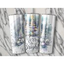 Tumbler Merry & Bright – Edelstahlbecher 590 ml mit festlichem Weihnachtsbaum-Motiv