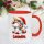 Personalisierte Weihnachtstasse Einhorn mit Namen – rot