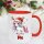 Personalisierte Weihnachtstasse Einhorn – 5 zauberhafte Motive zur Auswahl Merry Christmas Tafel