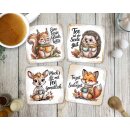 Lustige Tee-Untersetzer mit süßen Tiermotiven...