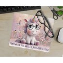 Bedrucktes Brillenputztuch Einhorn –...