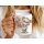 Keramiktasse „Du bist ein Geschenk“ – Süßes Bärenmotiv mit Blumenstrauß, liebevolle Geschenkidee