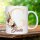 Personalisierte Initialen-Tasse mit Blumen – Elegante Keramiktasse mit Wunschname