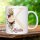 Personalisierte Initialen-Tasse mit Blumen – Elegante Keramiktasse mit Wunschname