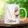 Personalisierte Initialen-Tasse mit Blumen – Elegante Keramiktasse mit Wunschname