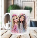 Freundschafts-Tasse „Side by Side, always“...
