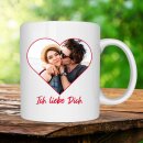 Personalisierte Foto-Tasse mit Herz-Rahmen &...