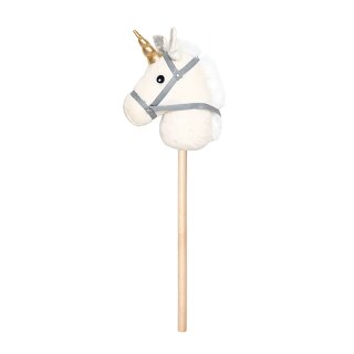 Jabadabado Steckenpferd Einhorn – 97 cm | Einhorn Reitpferd mit Zaumzeug