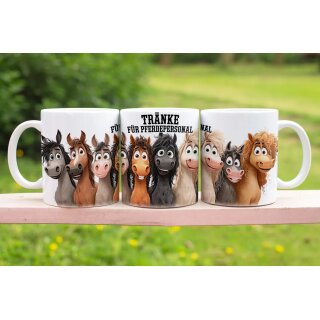 Pferde-Tasse „Tränke für Pferdepersonal“ – Lustiges Geschenk für Reiter & Pferdeliebhaber