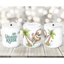 Spardose „Urlaubskasse“ mit Faultier –...