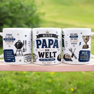 Papa-Tasse „Bester Papa der Welt“ – Cooles Geschenk für Papa
