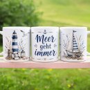 Maritime Tasse „Meer geht immer“ mit...