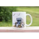 Maritime Tasse „MOIN“ mit Möwe &...