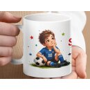 Schulkind Tasse Fußball – Team Schulkind | Geschenk zur Einschulung für kleine Fußballfans