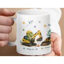 Schulkind Tasse Dino Baustelle – Auf ins Abenteuer...