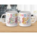 Schulkind Tasse Dinosaurier – Buntes Dino-Motiv |...