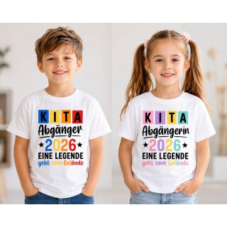 Kinder T-Shirt „KITA Abgänger 2026 – Eine Legende geht vom Gelände“ | Jungen & Mädchen