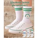 Personalisierte Schulkind Socken mit Regenbogen &...