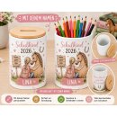 Personalisierte Spardose & Stiftehalter Pferd –...