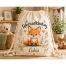 Personalisierter Turnbeutel Fuchs mit Name –...