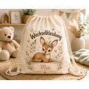 Personalisierter Turnbeutel Rehkitz mit Name –...