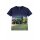 S&C Kinder T-Shirt H611 – Dunkelblaues Kinder-Shirt mit großem Deutz-Fahr Traktor-Motiv und Silagewagen