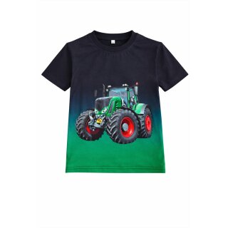 S&C Kinder T-Shirt H622 – Dunkelblaues Kinder-Shirt mit großem Fendt Traktor-Motiv