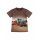 S&C Kinder T-Shirt H603 – Braunes Kinder-Shirt mit großem Fendt Traktor und Bodenbearbeitungsgerät