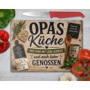 Glasschneidebrett „Opas Küche“ –...