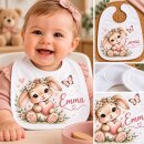 Personalisiertes Babylätzchen mit Namen –...