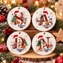 Personalisierter Weihnachtsanhänger aus Keramik mit...
