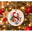 Personalisierter Weihnachtsanhänger aus Keramik mit...