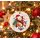Personalisierter Weihnachtsanhänger aus Keramik mit Name & Initiale – 7 cm – beidseitig bedruckt
