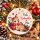 Personalisierter Weihnachtsanhänger Keramik mit Rehkitz & Name – Frohe Weihnachten – 7 cm – beidseitig bedruckt